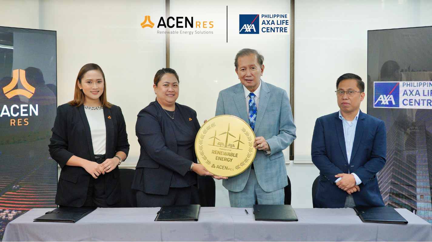 Philippine AXA Life Centre signs deal with Ayala’s ACEN RES to start renewable energy transition