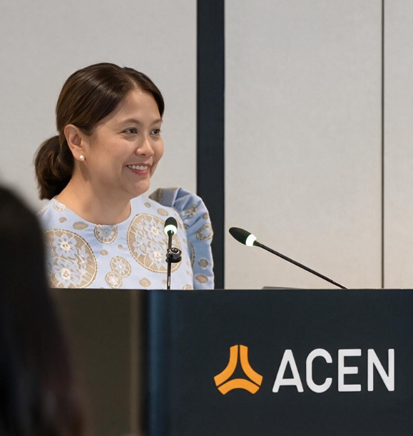 Mayor Nancy Binay at the ceremonial badge turnover of ACEN RES